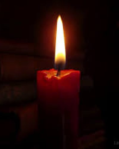 Remembering Betty Ann McKay Connor Service Announcement Long Son   Candle Light 400x500 